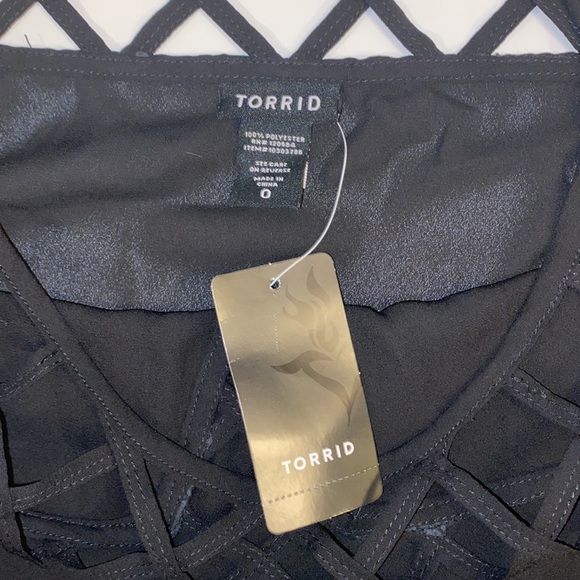 TORRID Black Lattice Tank - Picture 3 of 4